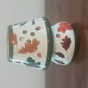 Unbranded Fall Leaves Ceramic Votive Holder